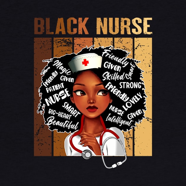 Black Nurse Afro Magic Melanin Black History Month Nurse by artbyhintze